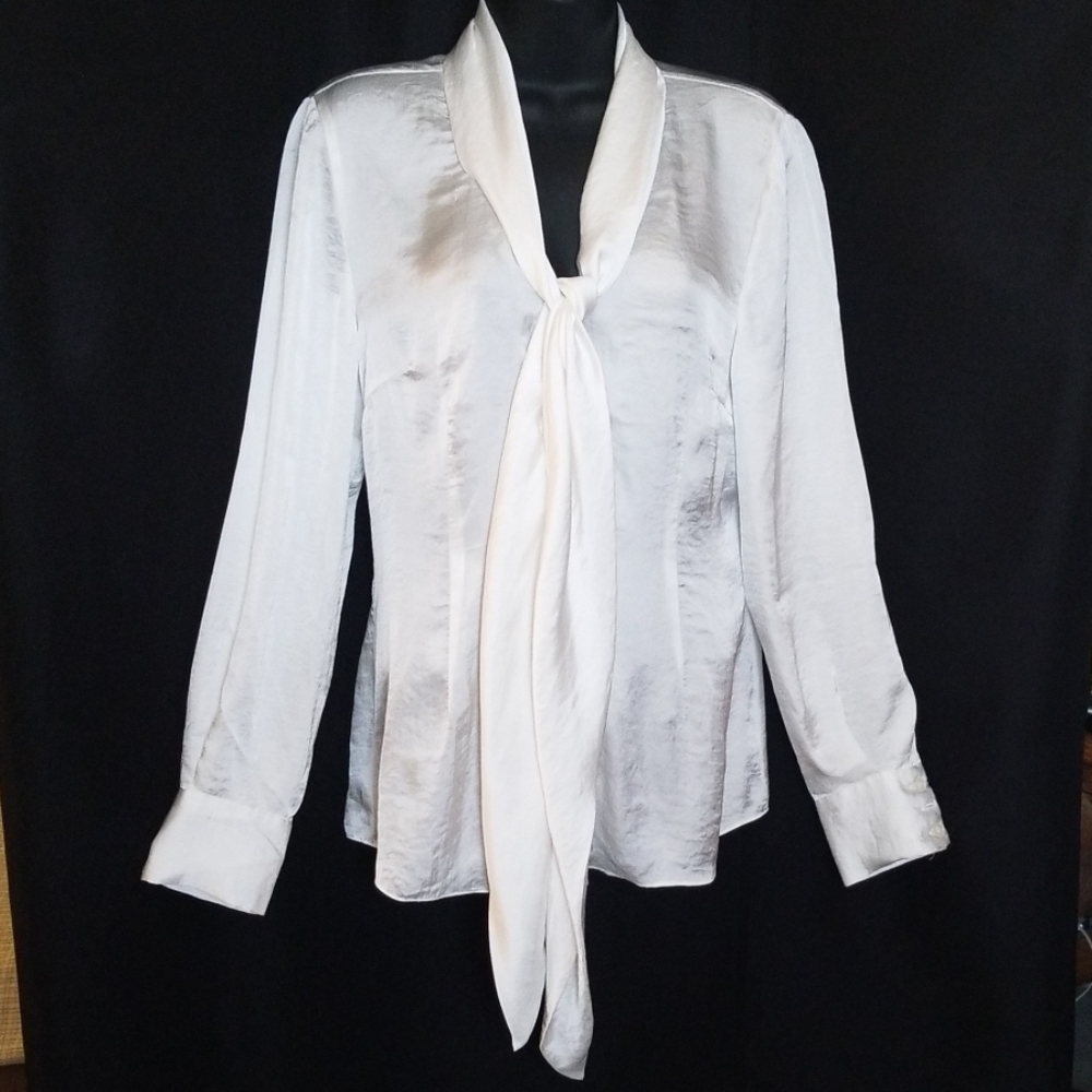 White Satin Blouse